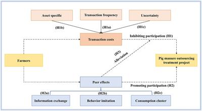 The impacts of transaction costs and peer effects on pig farmers’ willingness to participate in a pig manure outsourcing treatment project